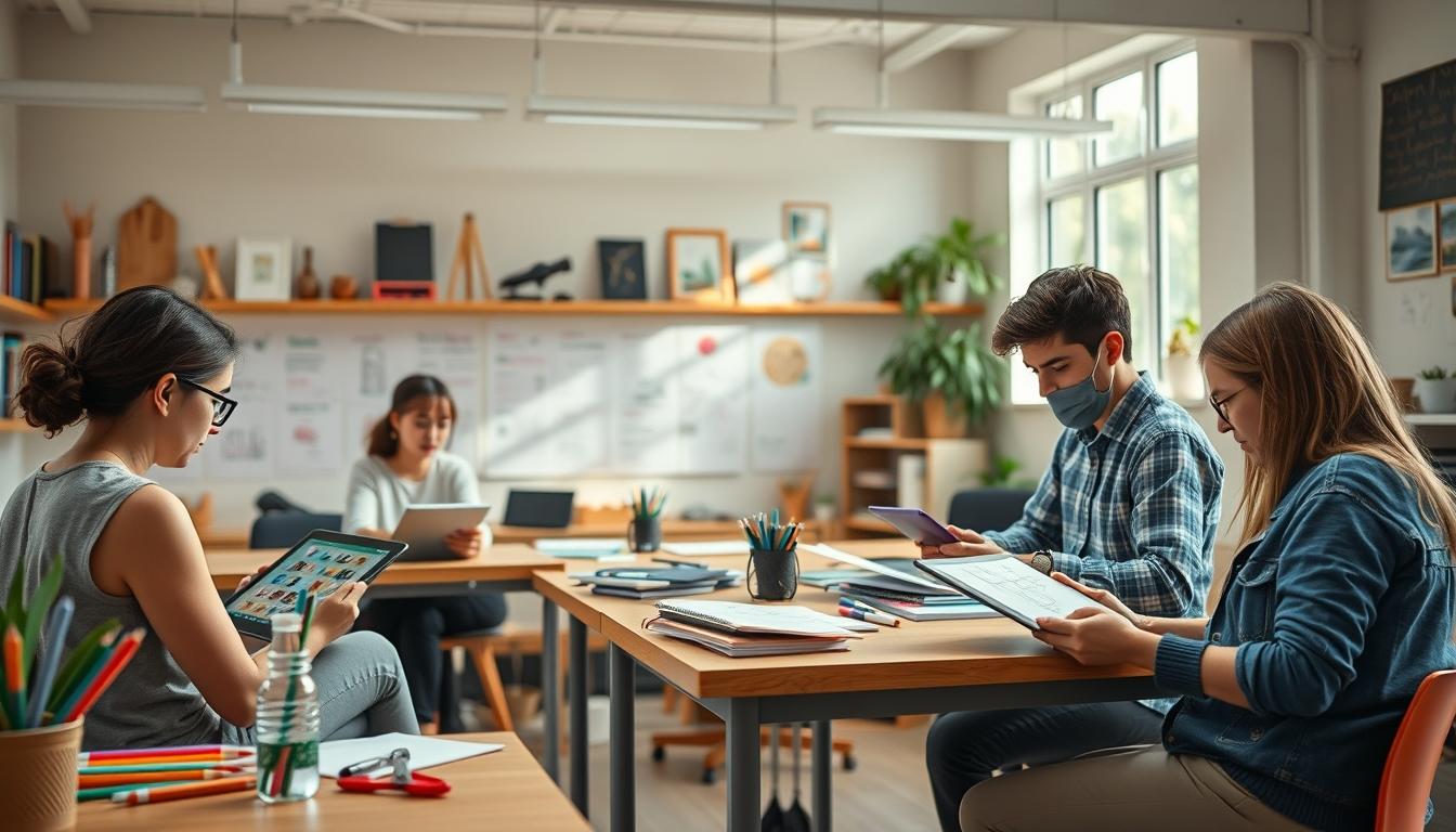 Student developing practical and academic skills